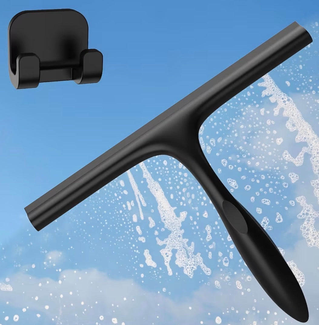 1pc All-Purpose Silicone Squeegee - Streak-Free Glass Cleaning Tool for Shower Doors, Bathroom Windows, Mirrors, Kitchen Tiles, Car Windows - Easy Water Removal Scraper, Bathroom Cleaning Tool|Streakfree Cleaning|Silicone Squeegee