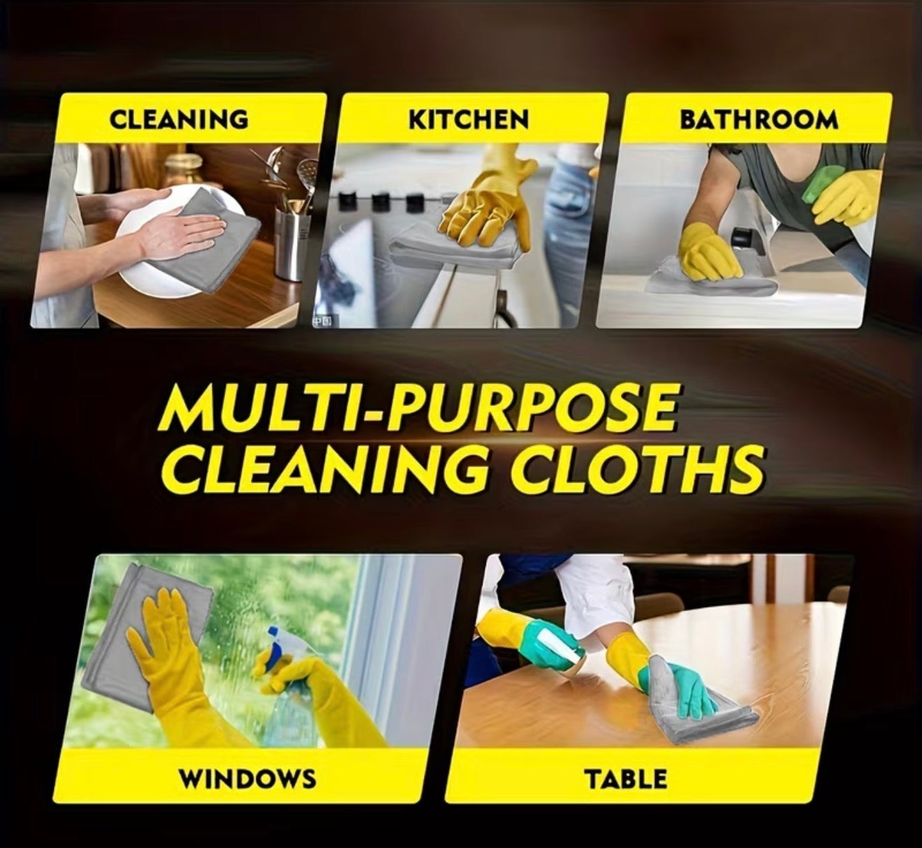 30pcs Multi-Functional Cleaning Cloths - Highly Absorbent And Durable