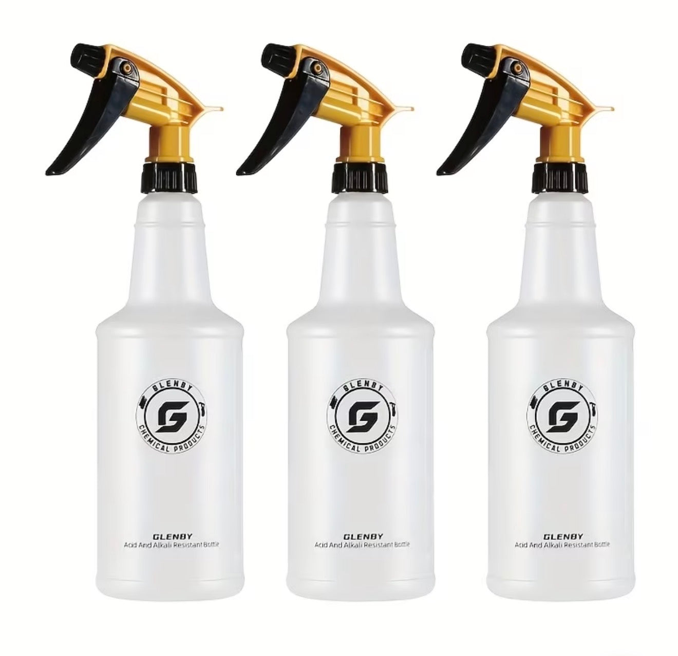 1/2/3pcs Heavy-Duty Refillable Spray Bottles with Adjustable Nozzle - 26oz/770ml Large Capacity, Leakproof & Non-Toxic - for Cleaning