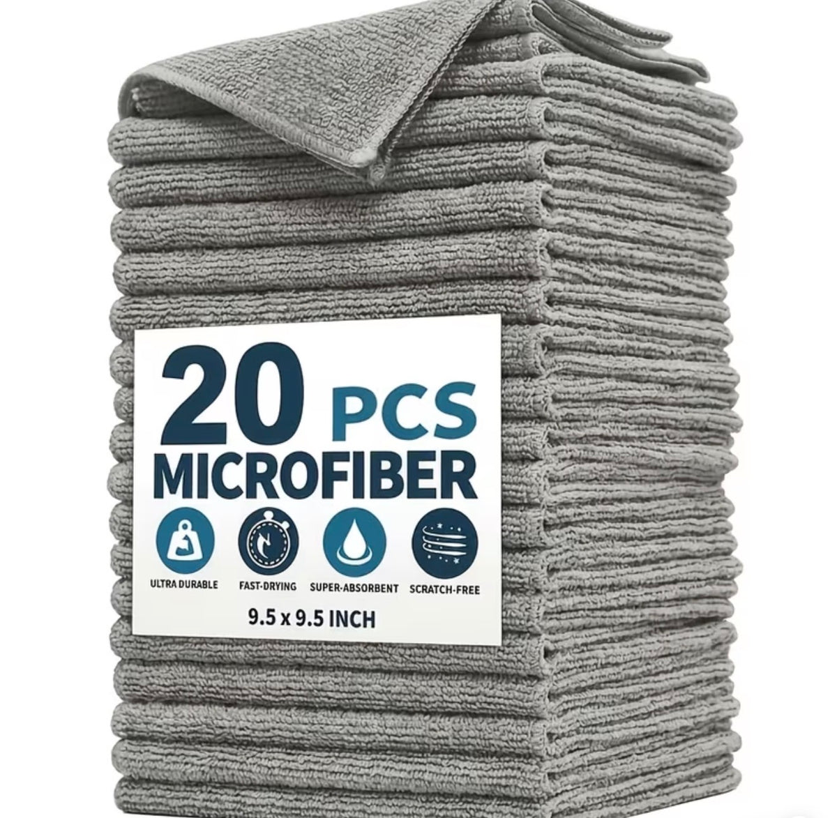 20pcs Multi-Functional Cleaning Cloths - Highly Absorbent And Durable