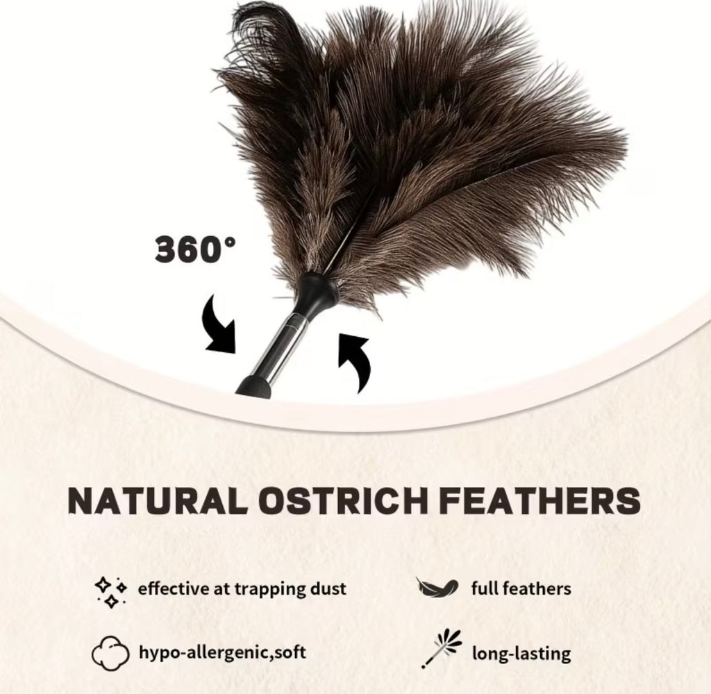 44 Inch Extendable Ostrich Feather Duster