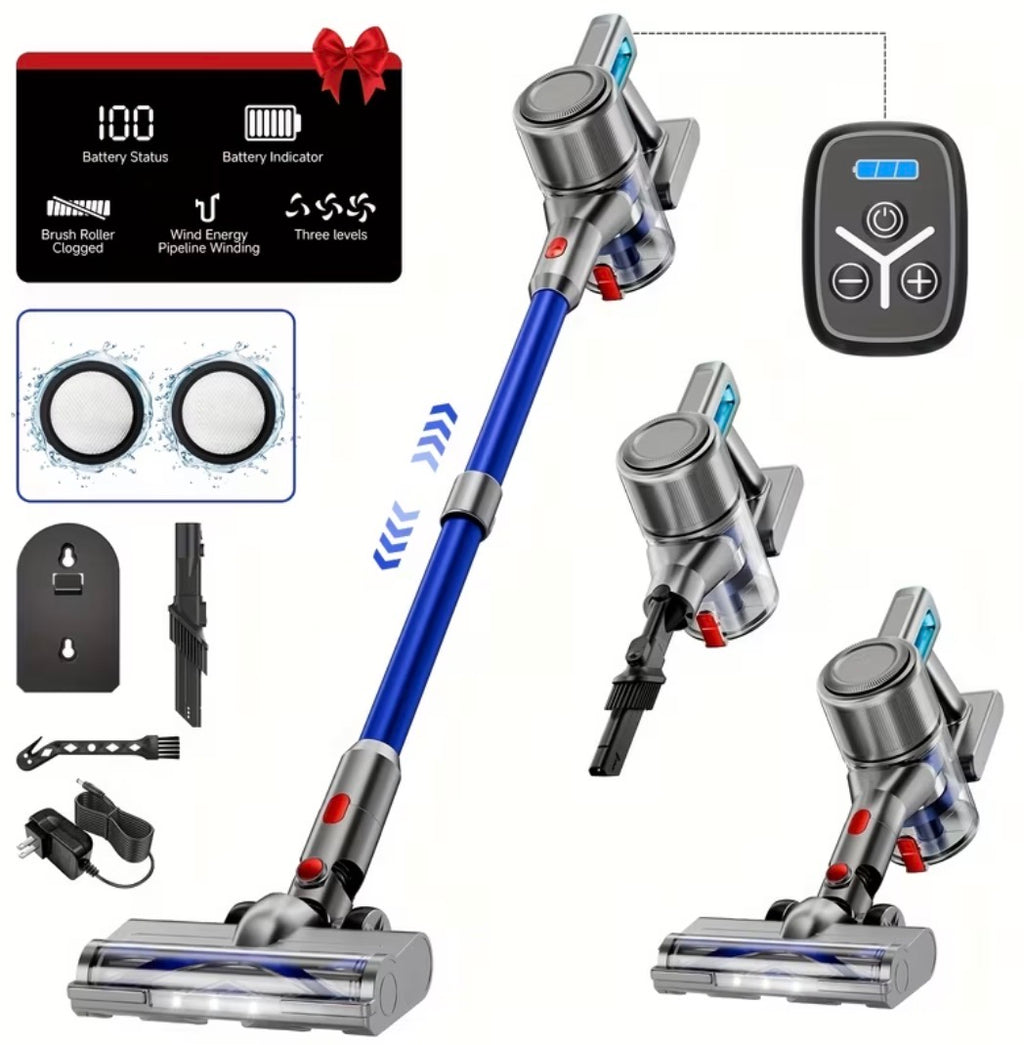Single-Unit, Wireless 55Kpa Powerful Stick Vacuum, Lightweight Household Cleaner, Home Essential for Housekeeping, Wireless Vacuum for Hardwood Carpet/Floor/Pet Hair