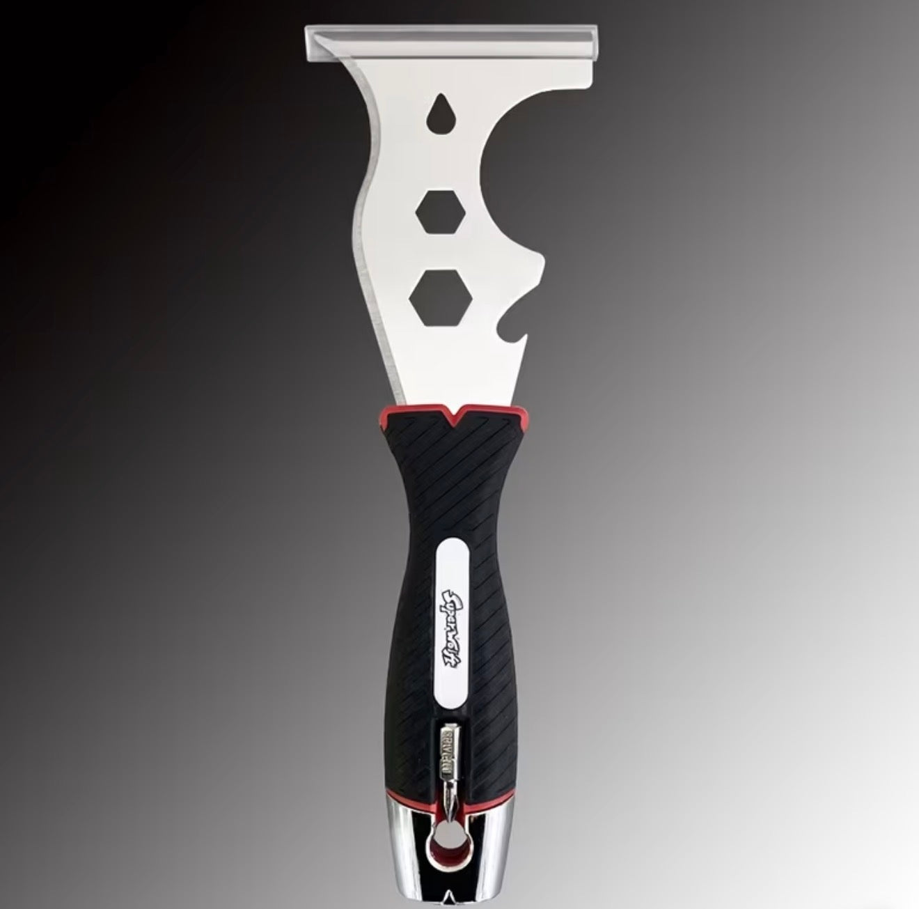 Superwolft Putty Knife, Paint Scraper 14 in 1 Spatula, Multifunctional, Stainless Steel Metal Scraper, Spackle Knife with Hammer End, Razor Blade Paint Scraper, Gum Scraper