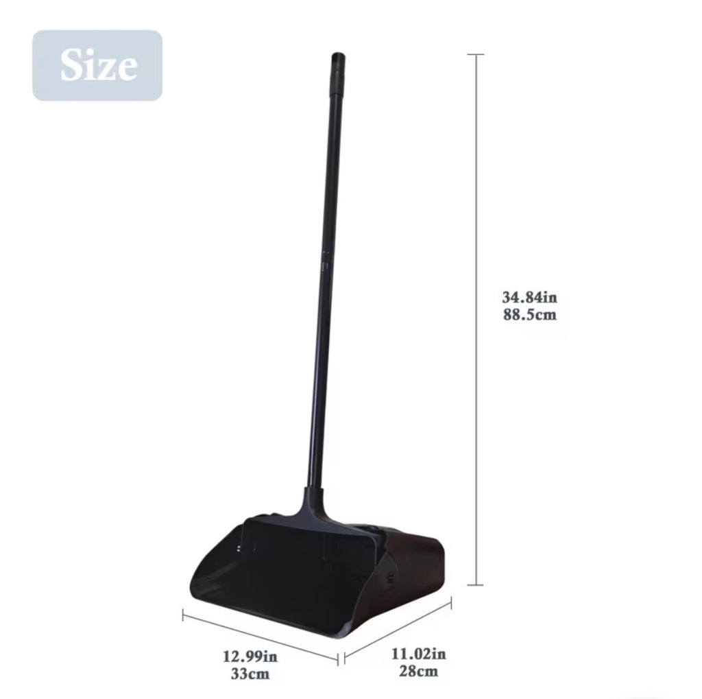 Heavy Duty Dustpan for Hard Floor, Long Handled UprightRotatable Foldable Dust Pan, for Home Kitchen Living Room Bedroom, Precision Edge & Hanging Hook, Durable Efficient Fast Cleaning