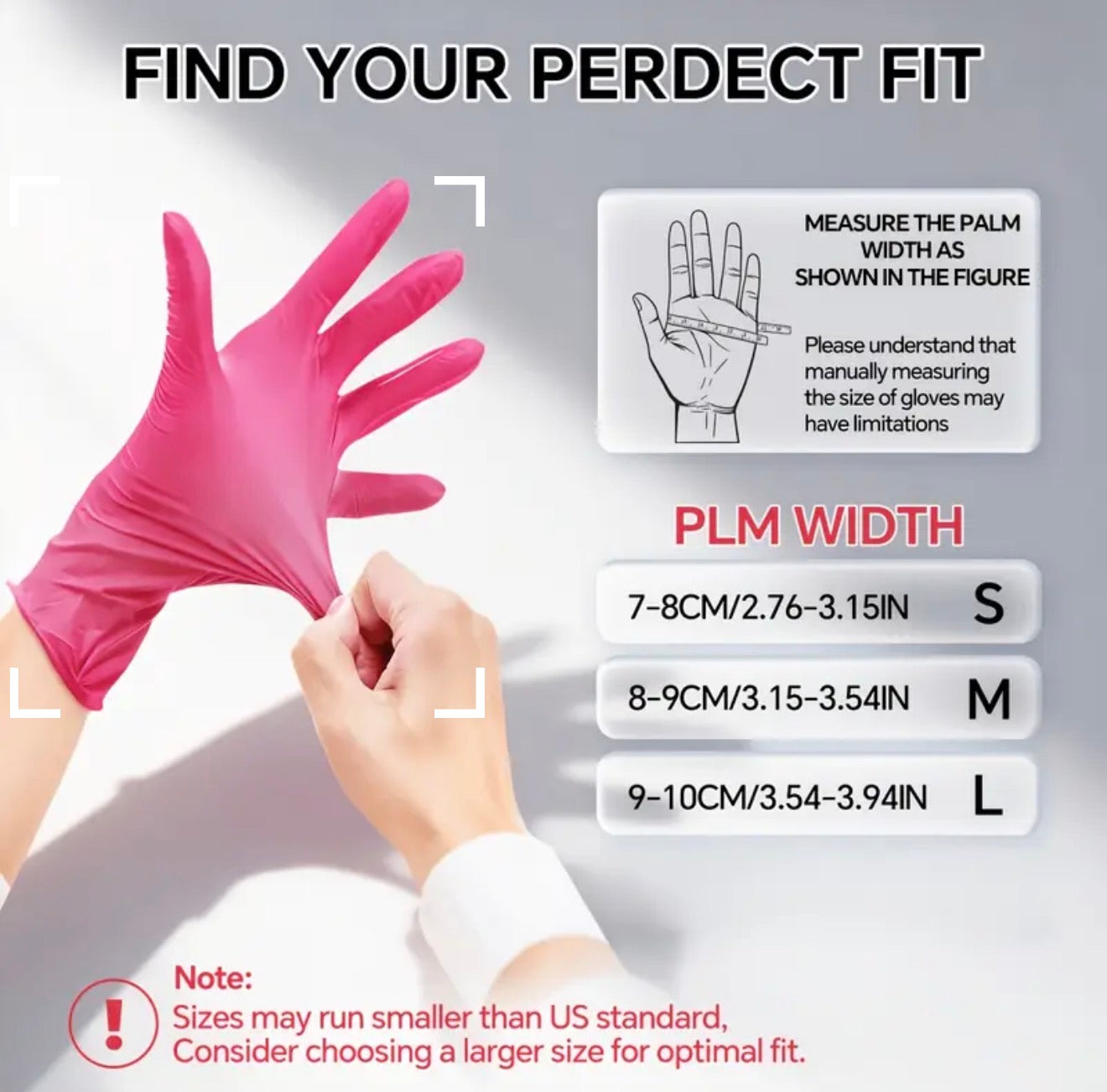 200pcs Pink Disposable Nitrile Gloves, Suitable for Cleaning, Maintenance, Custodial/Janitorial