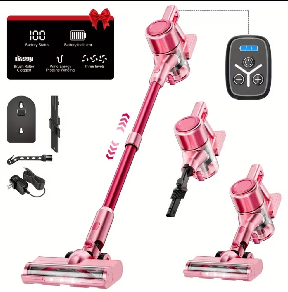 Single-Unit, Wireless 55Kpa Powerful Stick Vacuum, Lightweight Household Cleaner, Home Essential for Housekeeping, Wireless Vacuum for Hardwood Carpet/Floor/Pet Hair