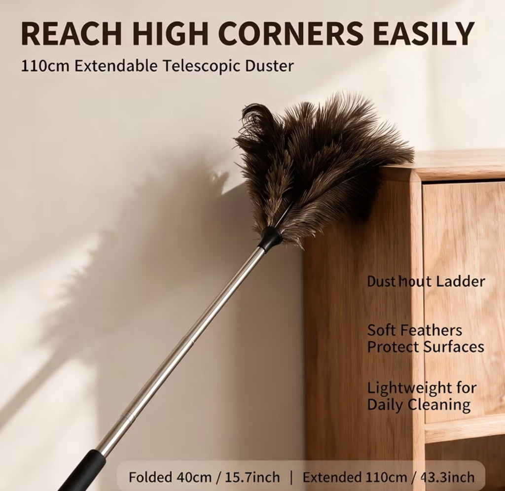 44 Inch Extendable Ostrich Feather Duster