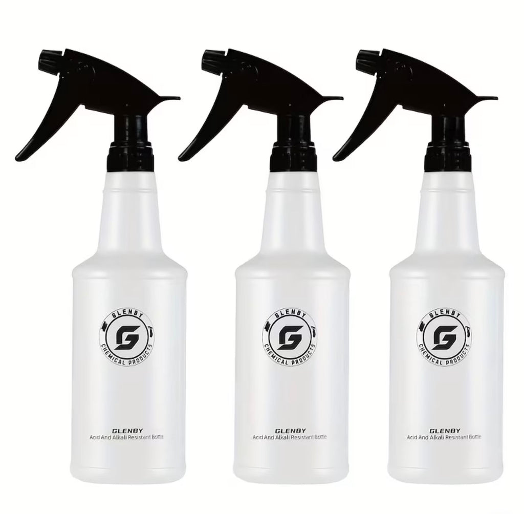 1/2/3pcs Heavy-Duty Refillable Spray Bottles with Adjustable Nozzle - 26oz/770ml Large Capacity, Leakproof & Non-Toxic