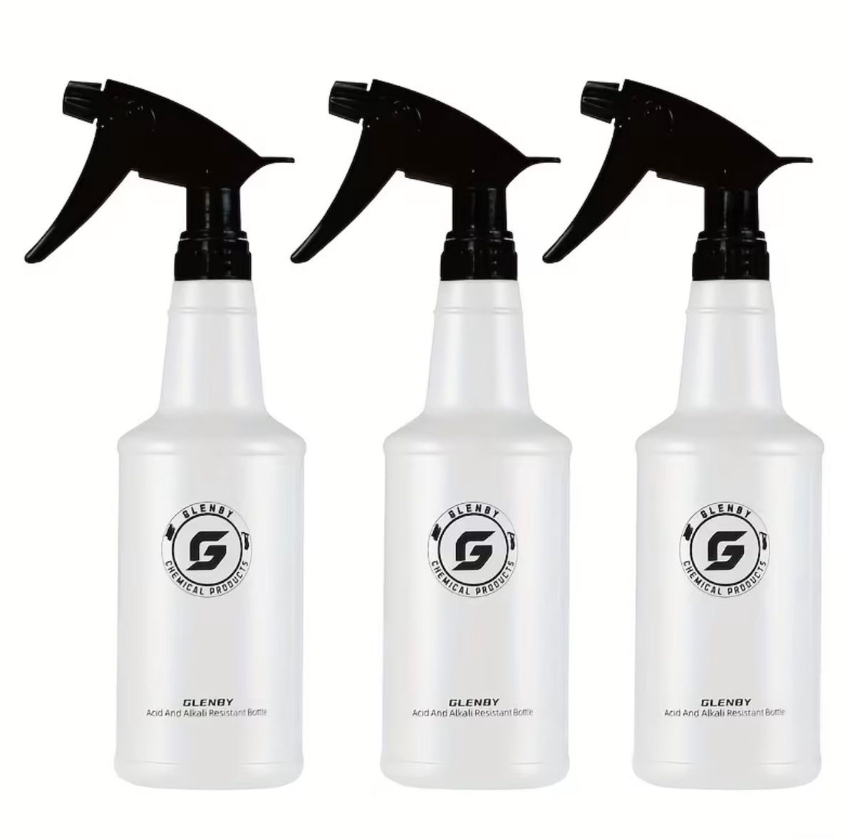 1/2/3pcs Heavy-Duty Refillable Spray Bottles with Adjustable Nozzle - 26oz/770ml Large Capacity, Leakproof & Non-Toxic